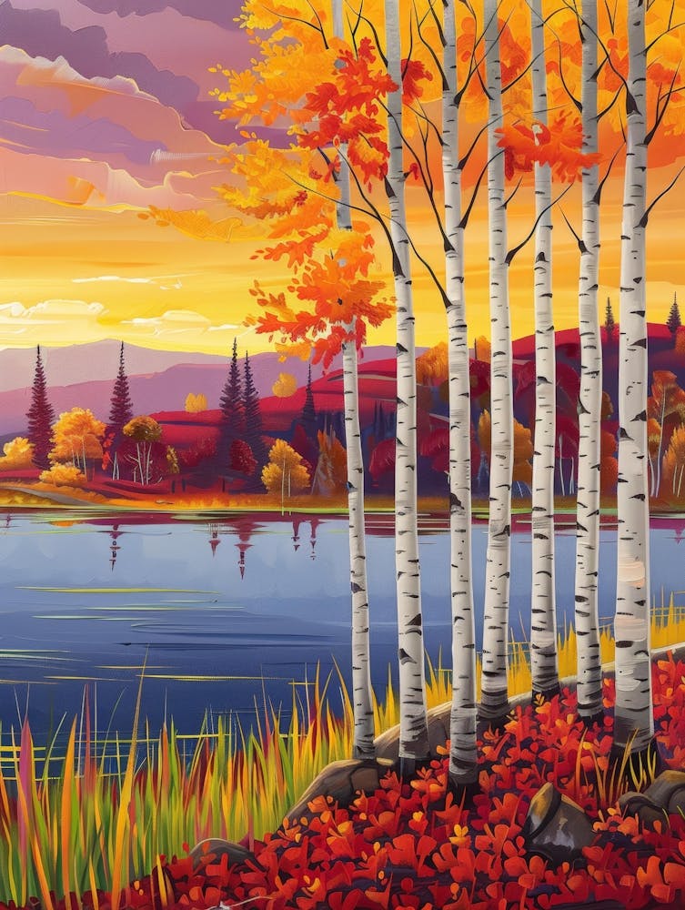 Autumn Birch Trees 2