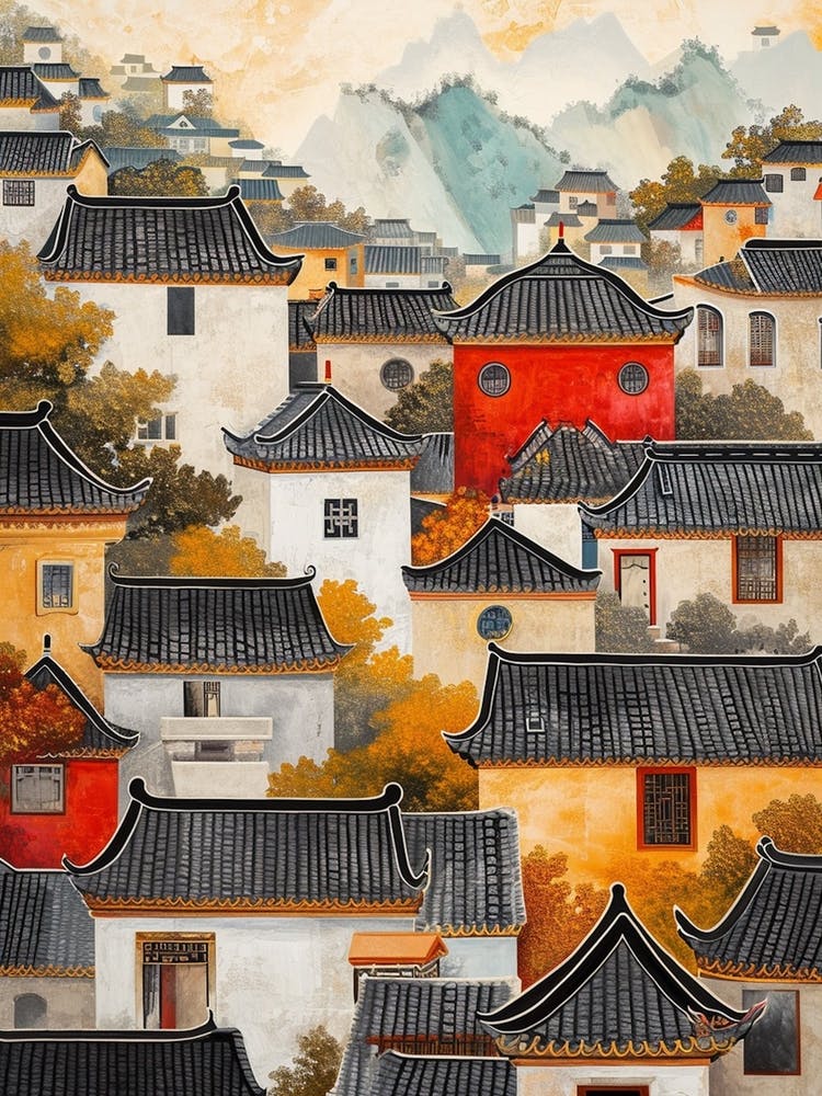 Beijing Kitsch Cityscape Painting 2