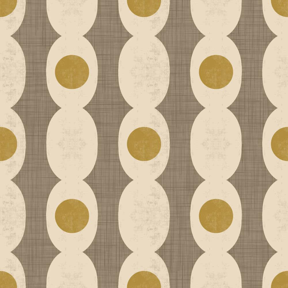 Chaîne Géométrique Rétro Mod - Taupe - Moderne du Milieu du Siècle