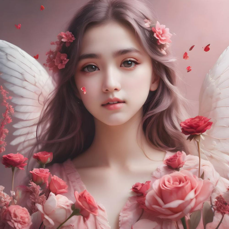 Angel With Roses