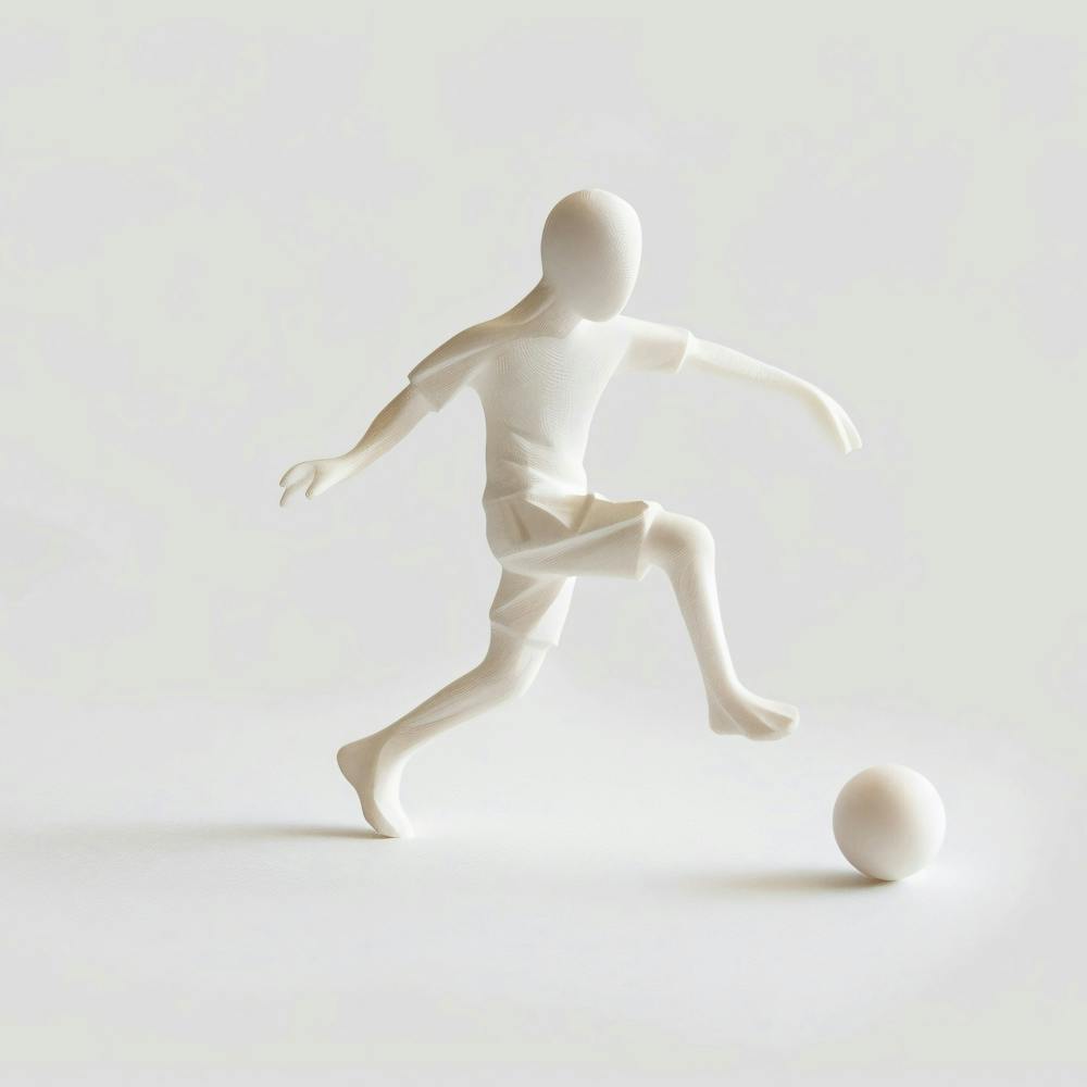 Soccer Player Kicking A Ball 1
