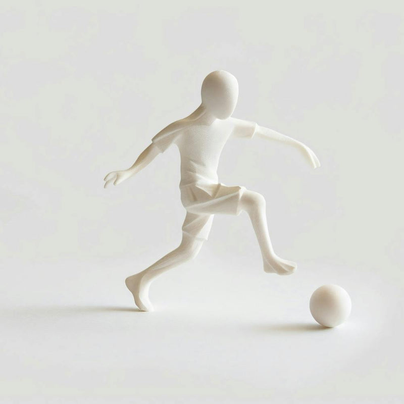 Fußballspieler tritt einen Ball 1