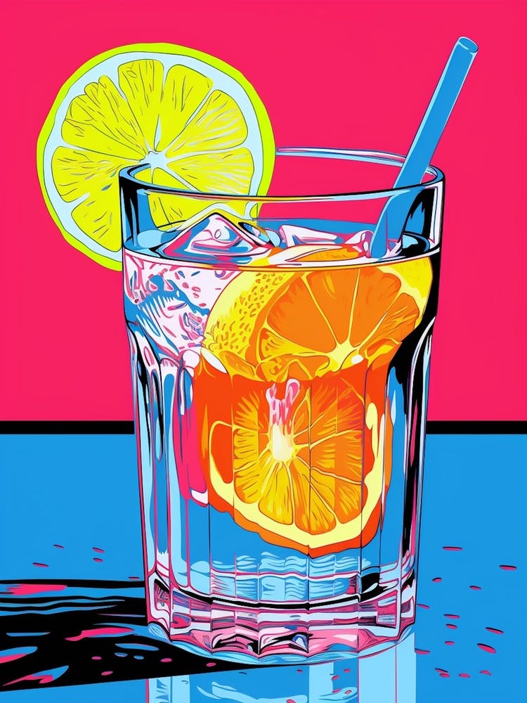 Pop Art Lemon Slice Cocktail 4
