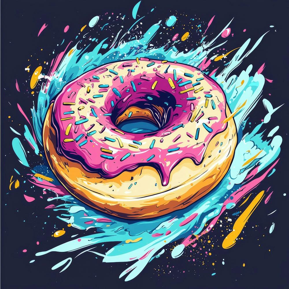 Donut Painting print 1