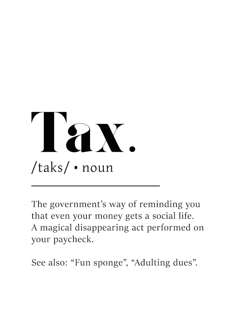 Tax Definition Poster - Dictionary