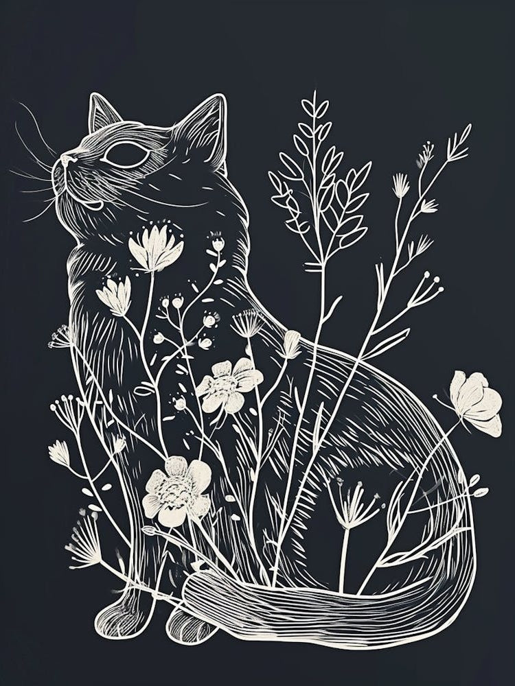 Ragdoll Cat Minimalist Illustration 1