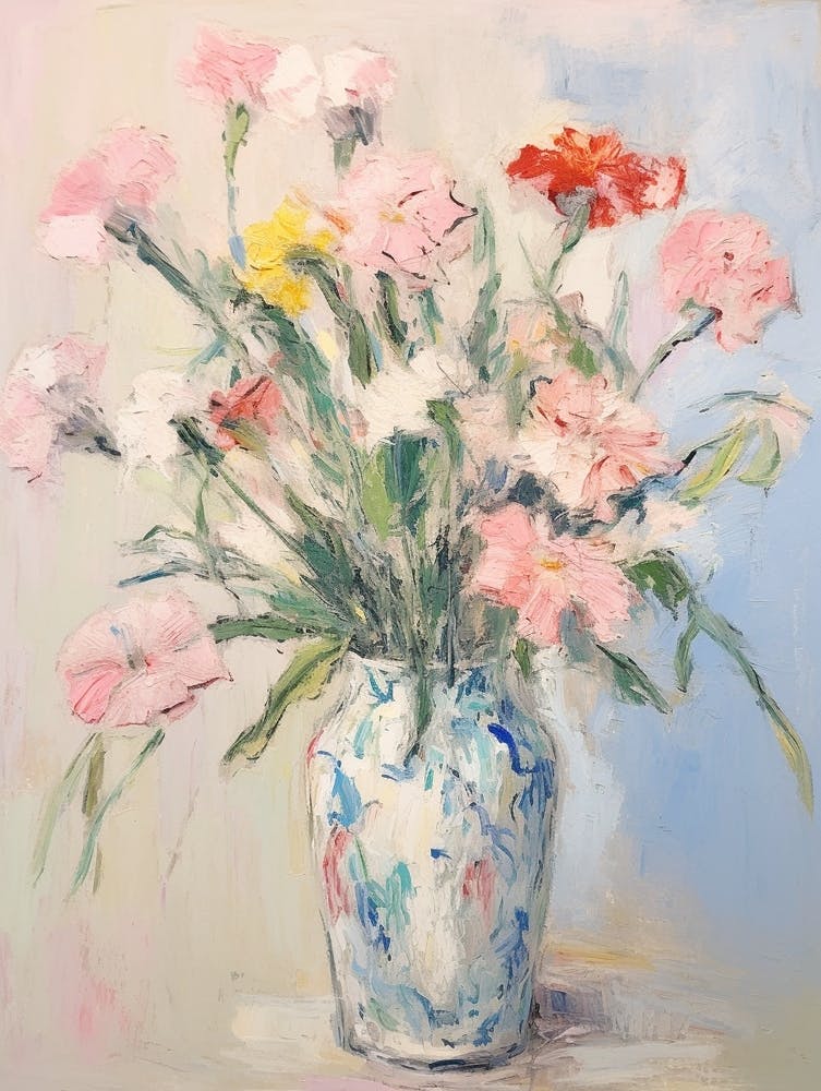 Flower Painting Fauvist Style Carnation 1
