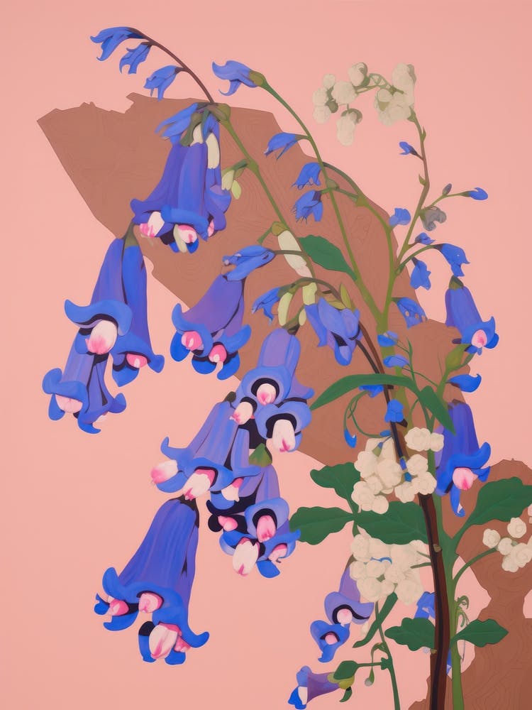 Bluebells Flower Big Bold Illustration 2