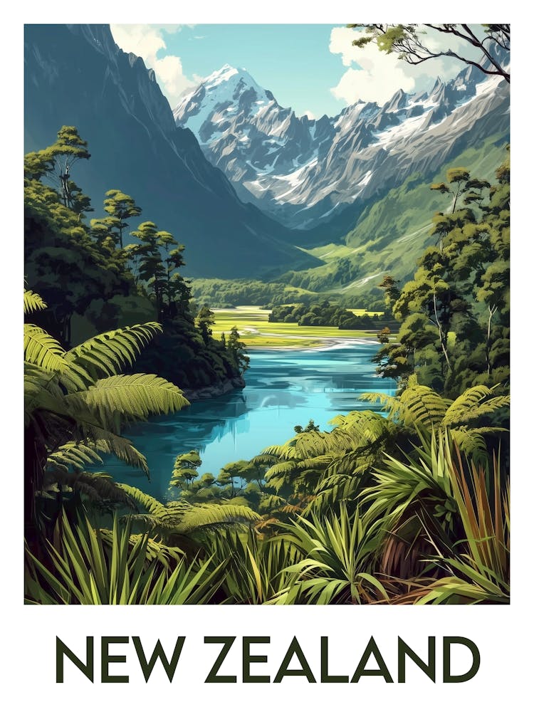 Affiche de voyage New Zealand 2