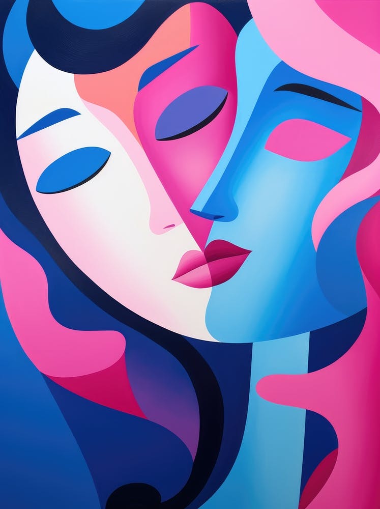 Deux Femmes S'Embrassant 2