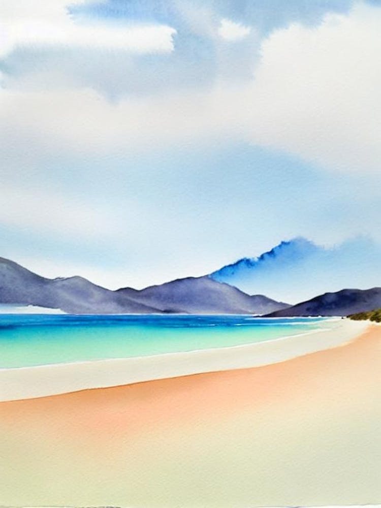 Wineglass Bay 2, Australia Watercolour