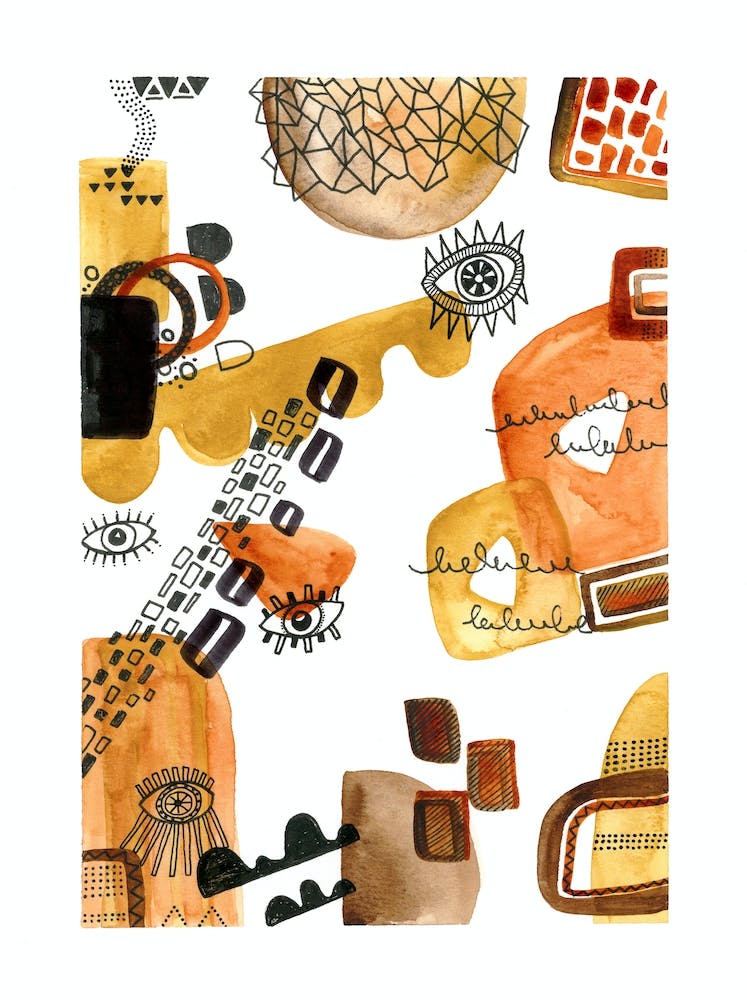  brown eyes  abstract painting