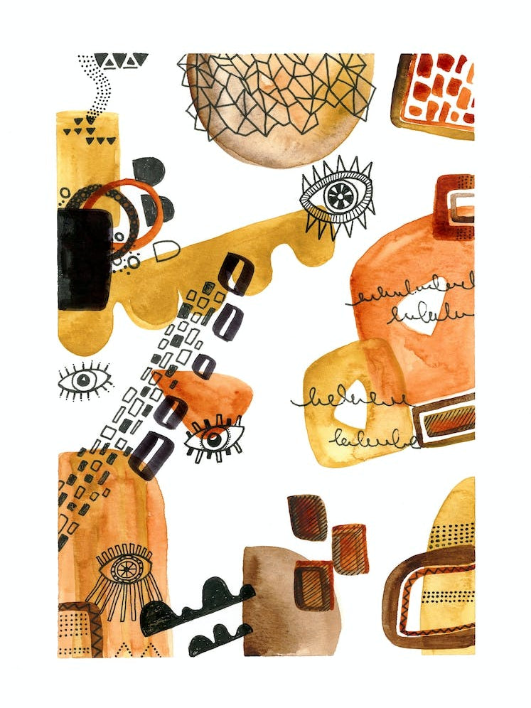  brown eyes  abstract painting