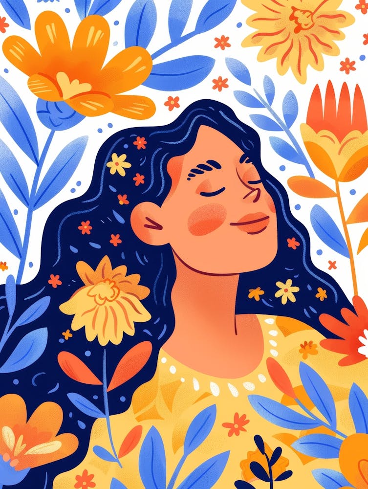 Girl With Flowers 7
