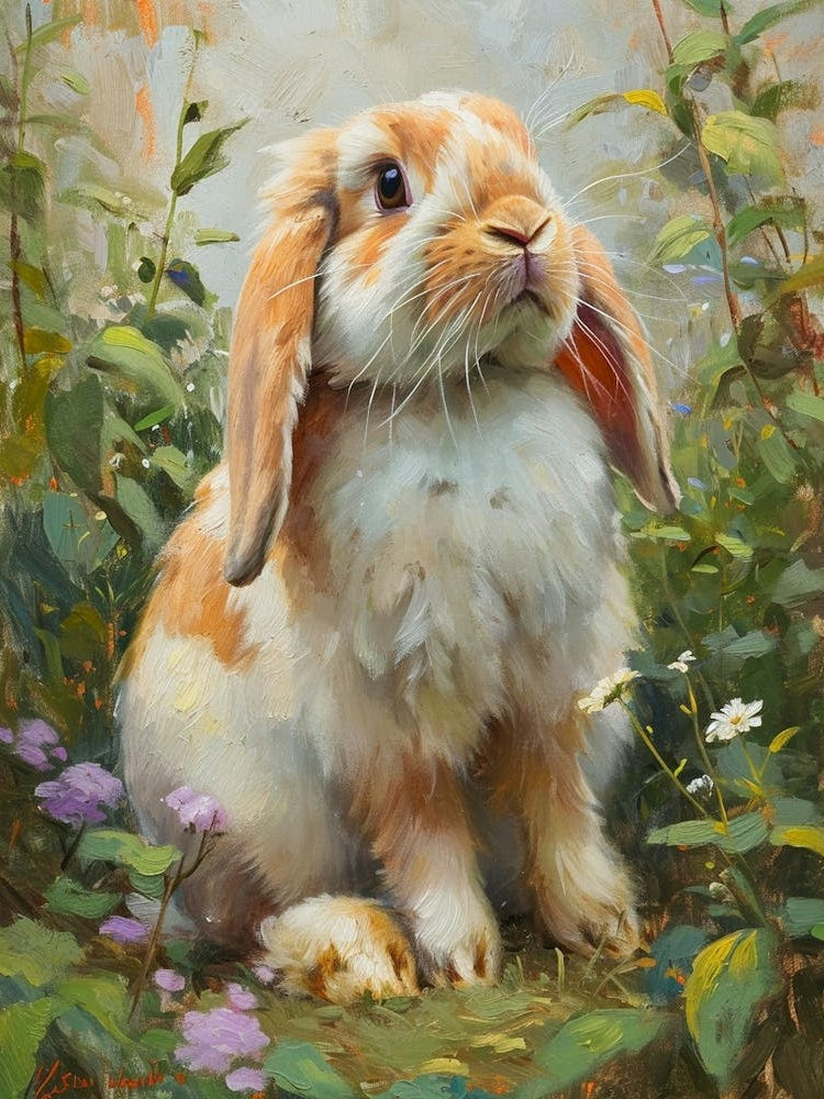 French Lop Rabbit Painting 1