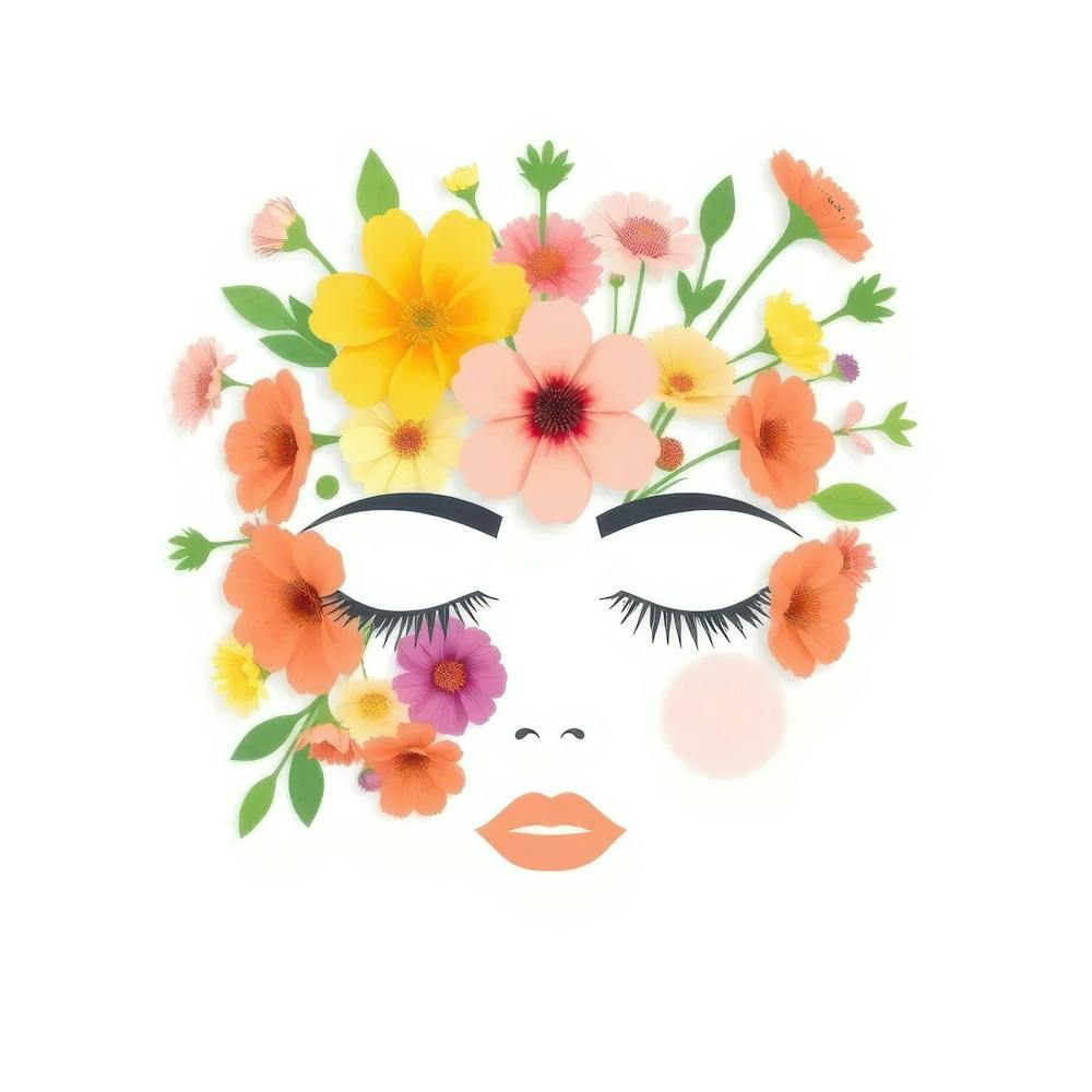Gesicht mit Blumen 1