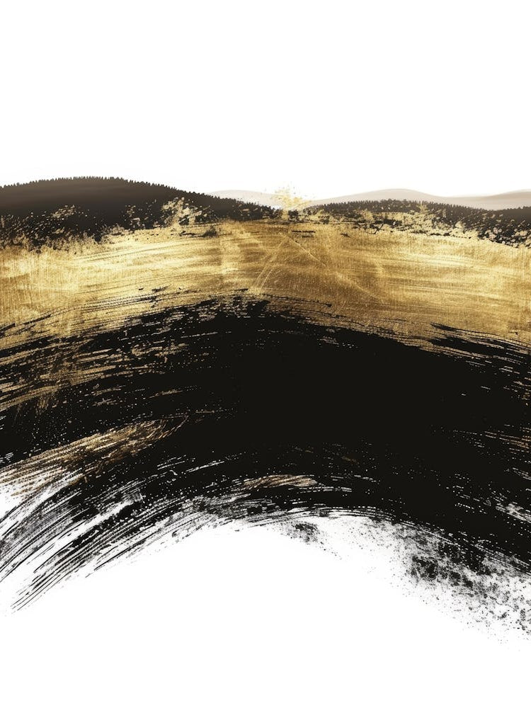 Gold And Black Canvas Print 2