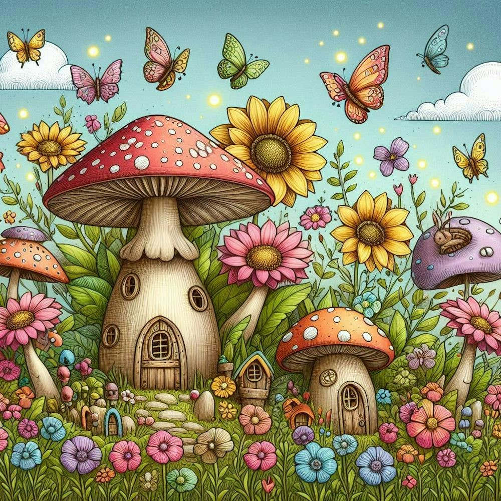 Whimsical Magical Mushroom 5