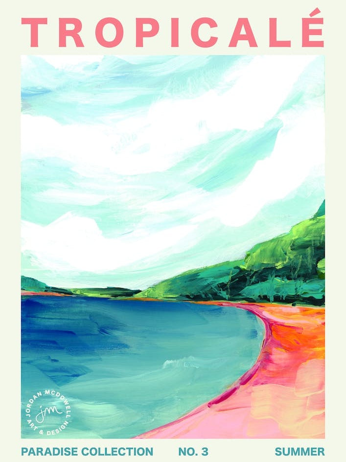 Tropical Beach Landscape Typography