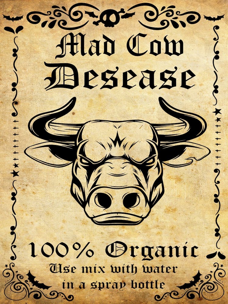 Mad Cow Desease, Halloween Poster