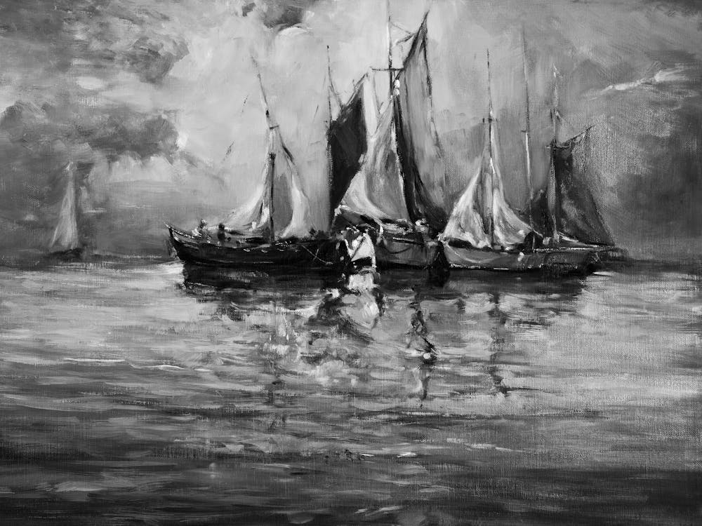 Sailboats In The Harbor