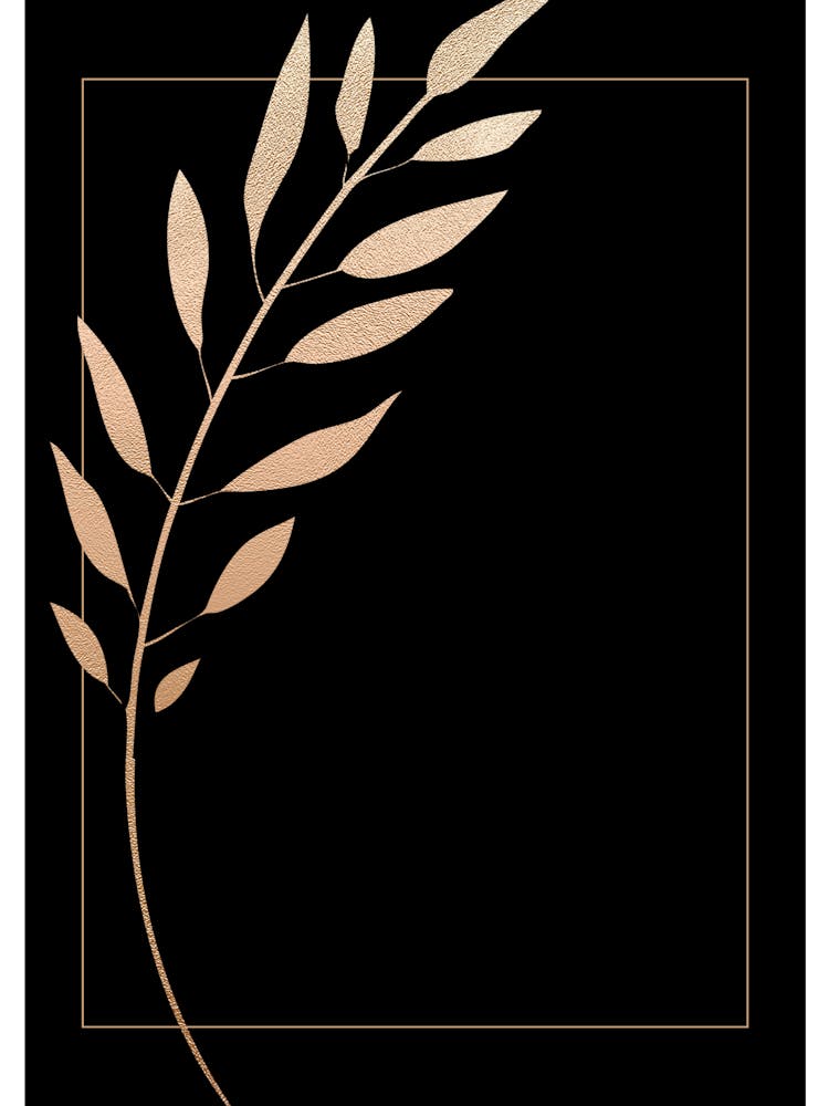 Gold Leaf on Black 3