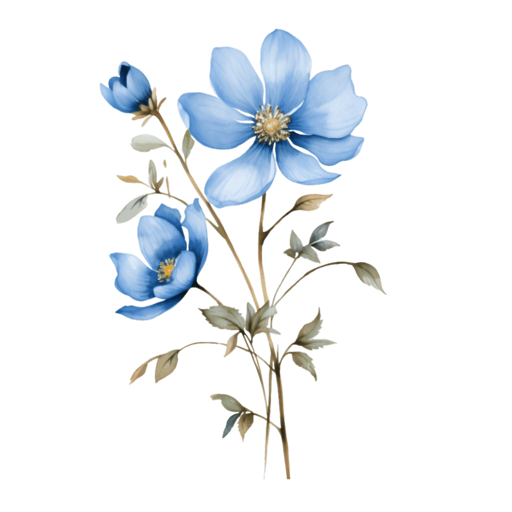 Blue Flowers 4