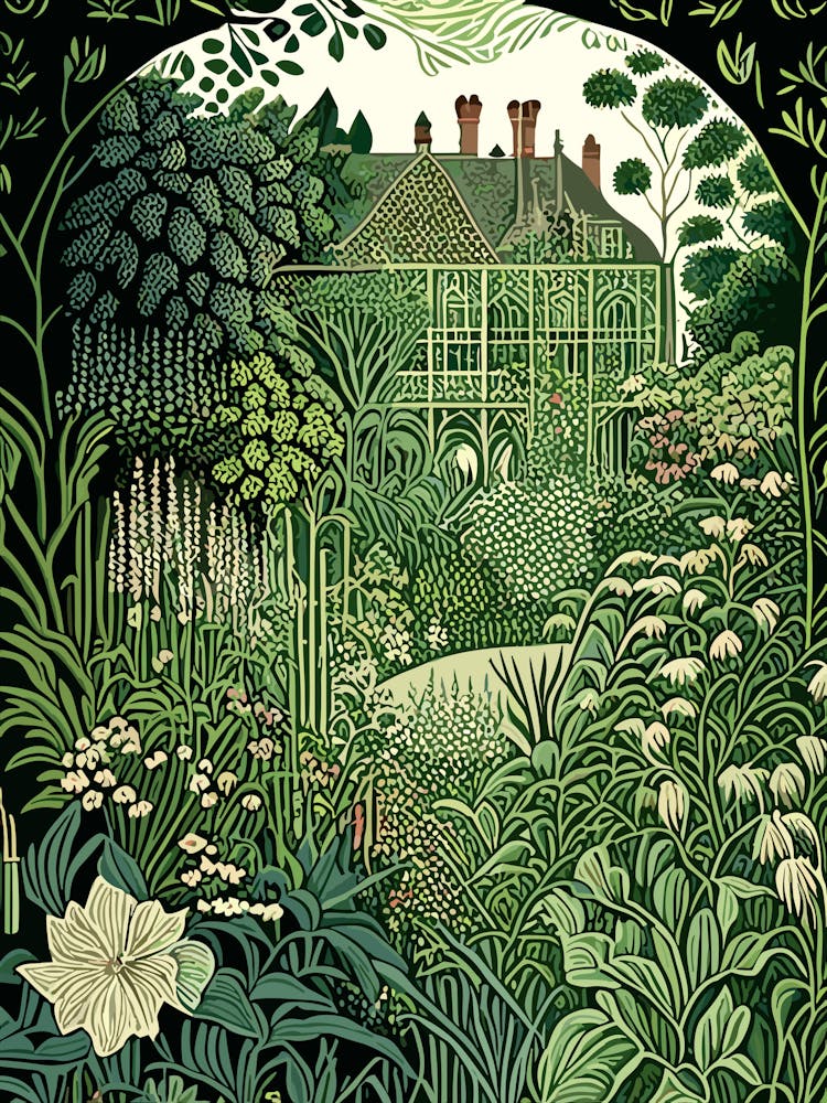 Hidcote Manor Garden, United Kingdom Vintage Botanical