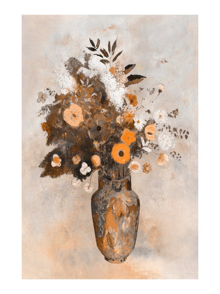 Abstract Flowers In A Vase
