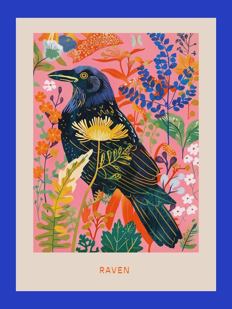 Spring Birds Poster Raven 6