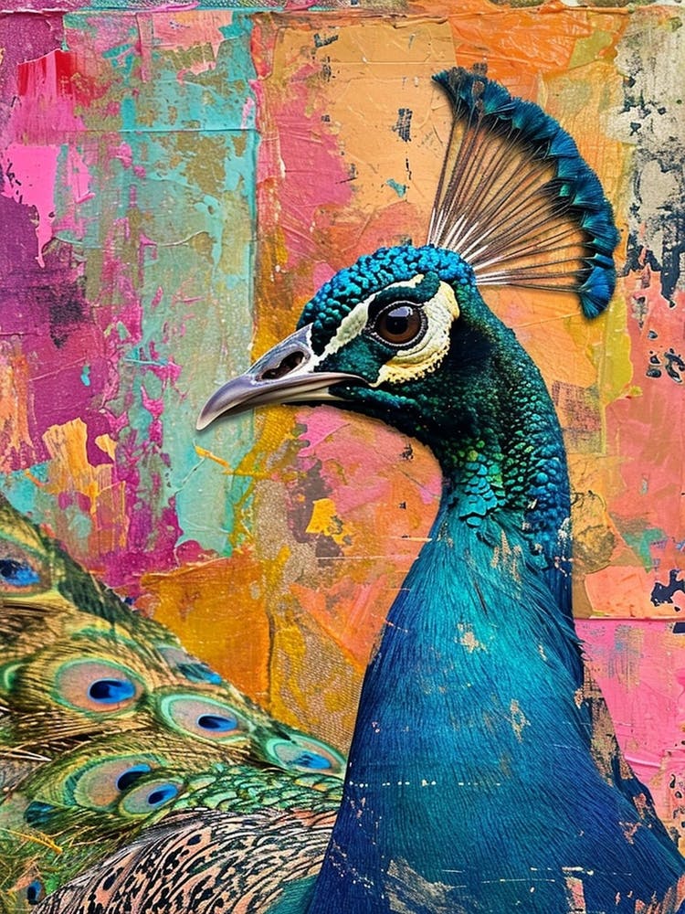 Kitsch Pfau Collage 4