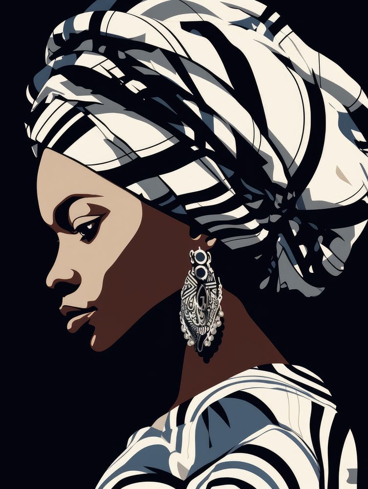 African Woman In Turban 12
