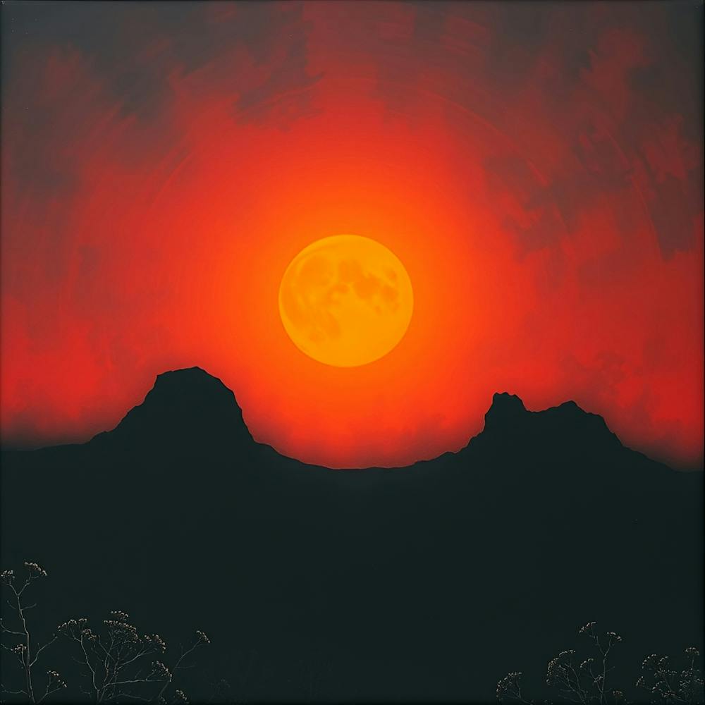 Full Moon In The Desert 1