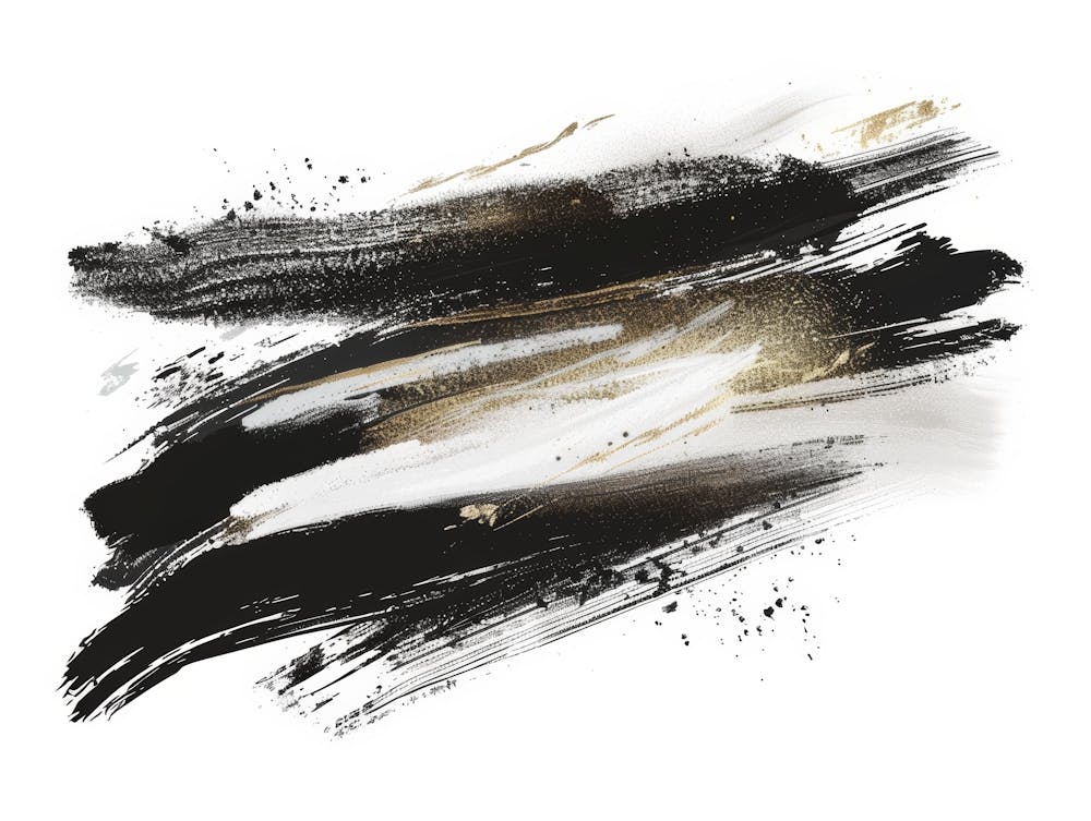 Black And Gold Brushstrokes 4