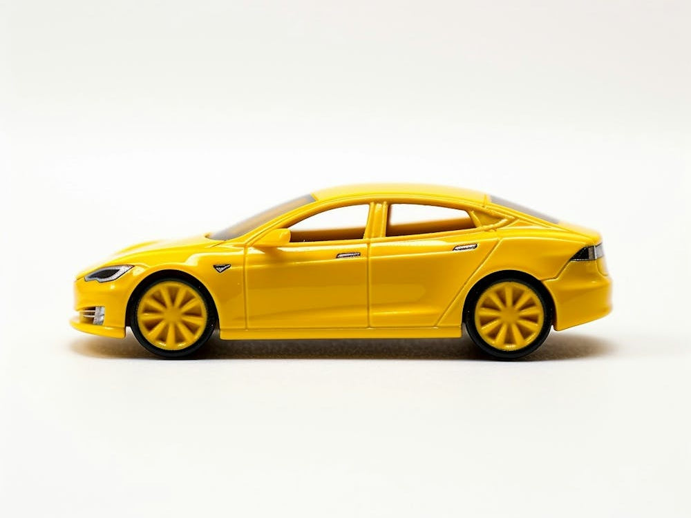 Toy Car Tesla Model S Yellow