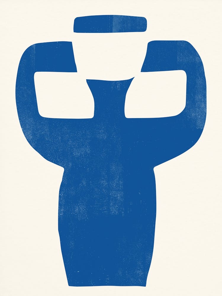 Minimal Blue Vase Print