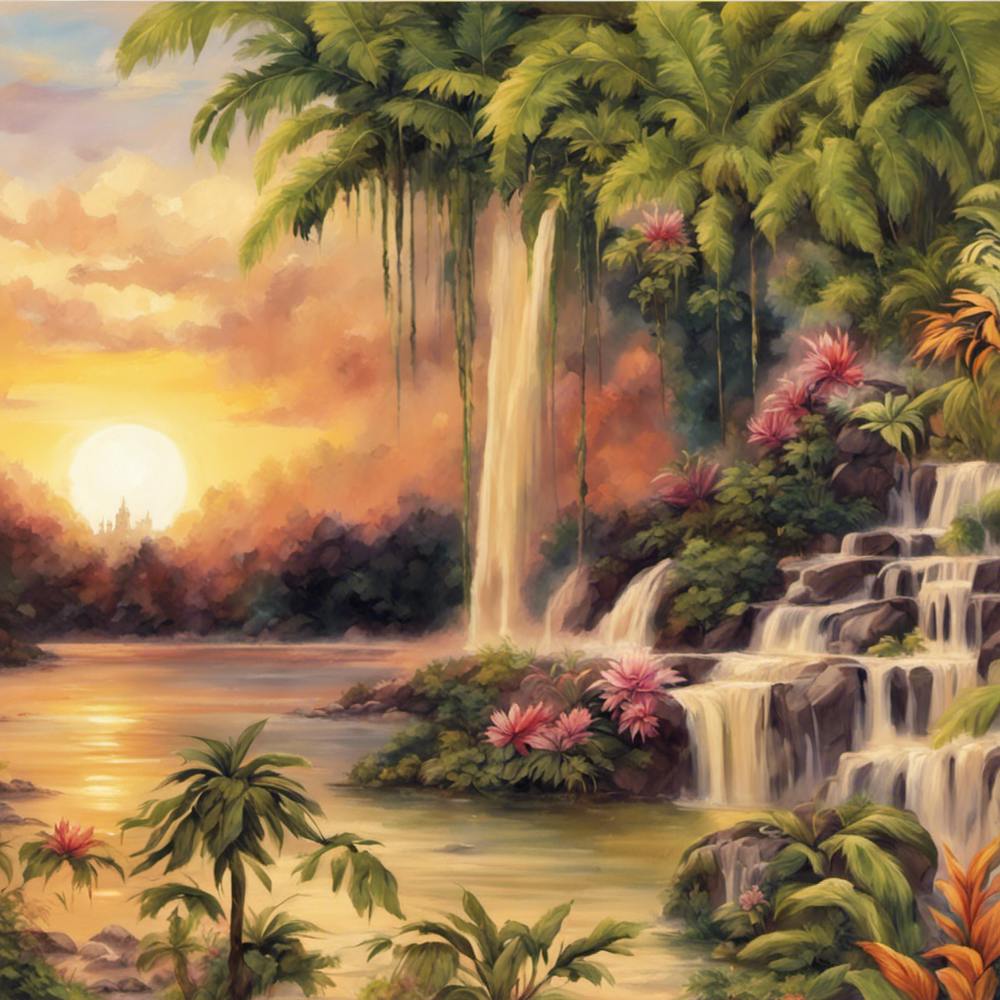 Wasserfall im Dschungel