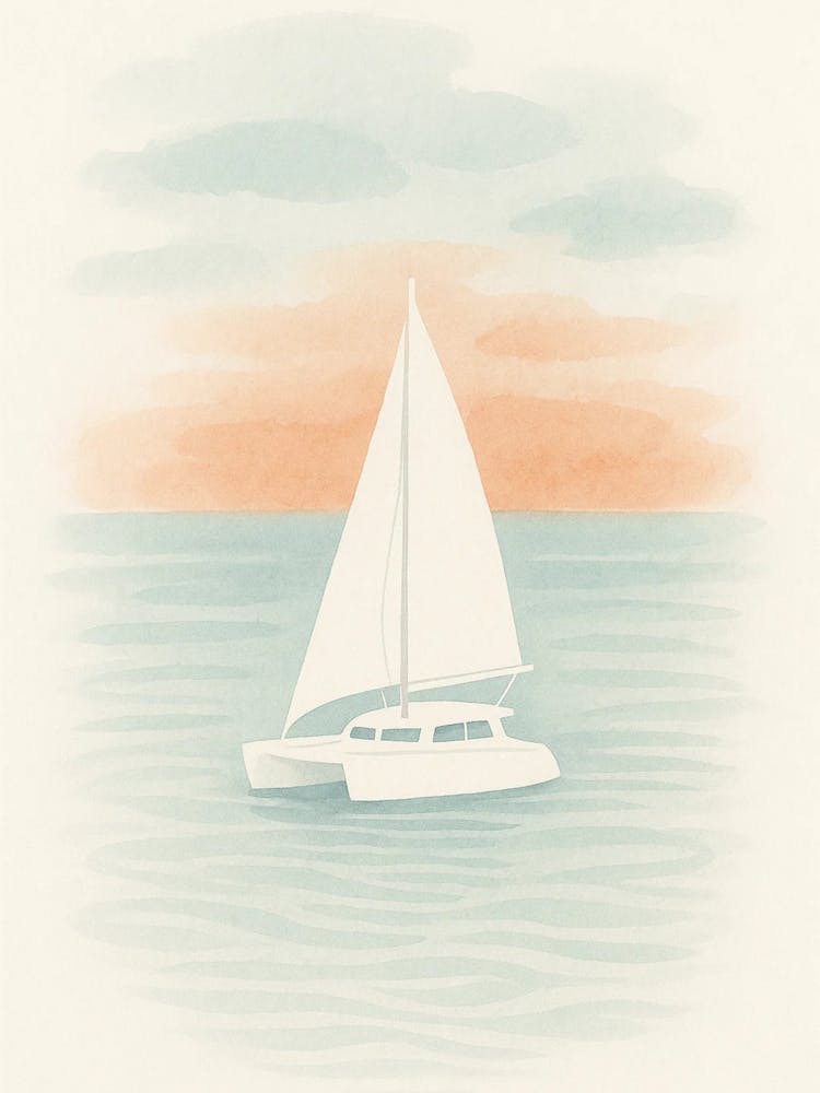 Sailboat At Sunset 5