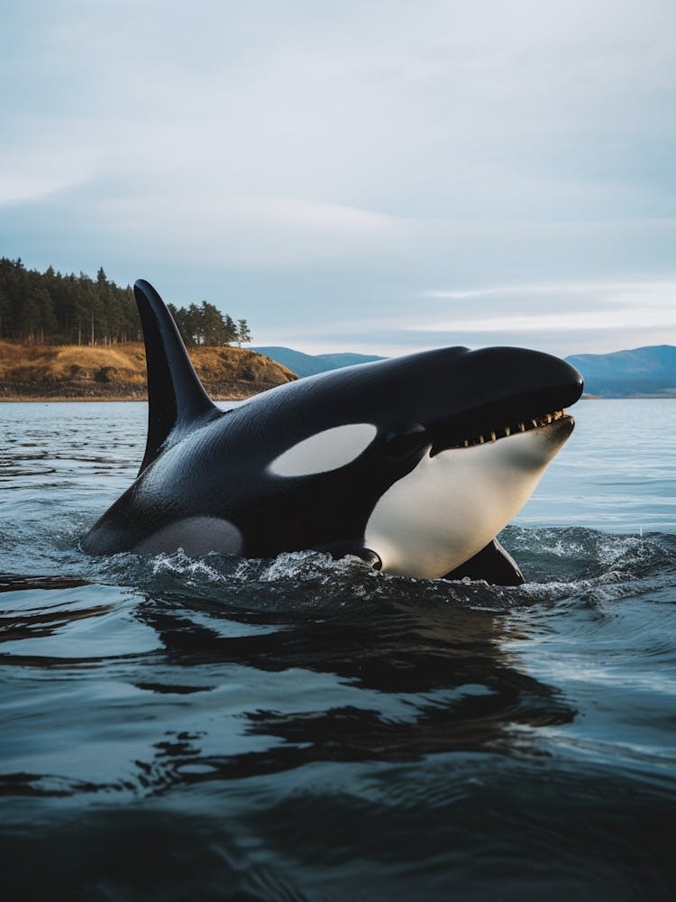 Realistic Photography Of Orca Whale Coming Out Of Ocean 5