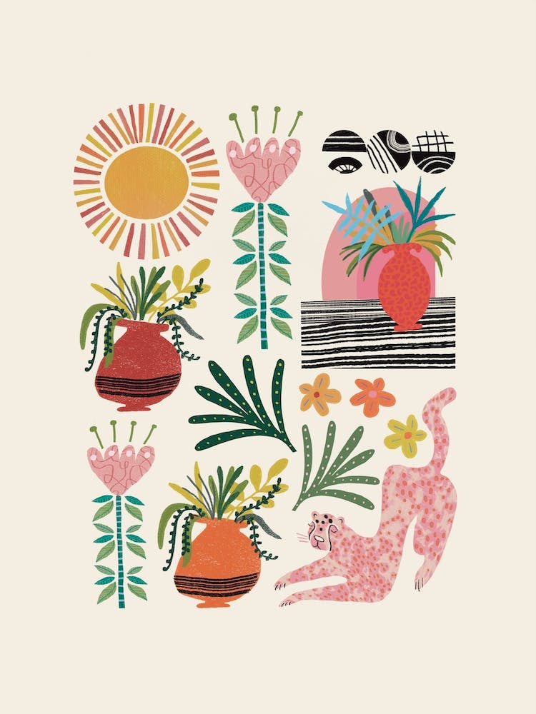 Farbenfrohe Collage