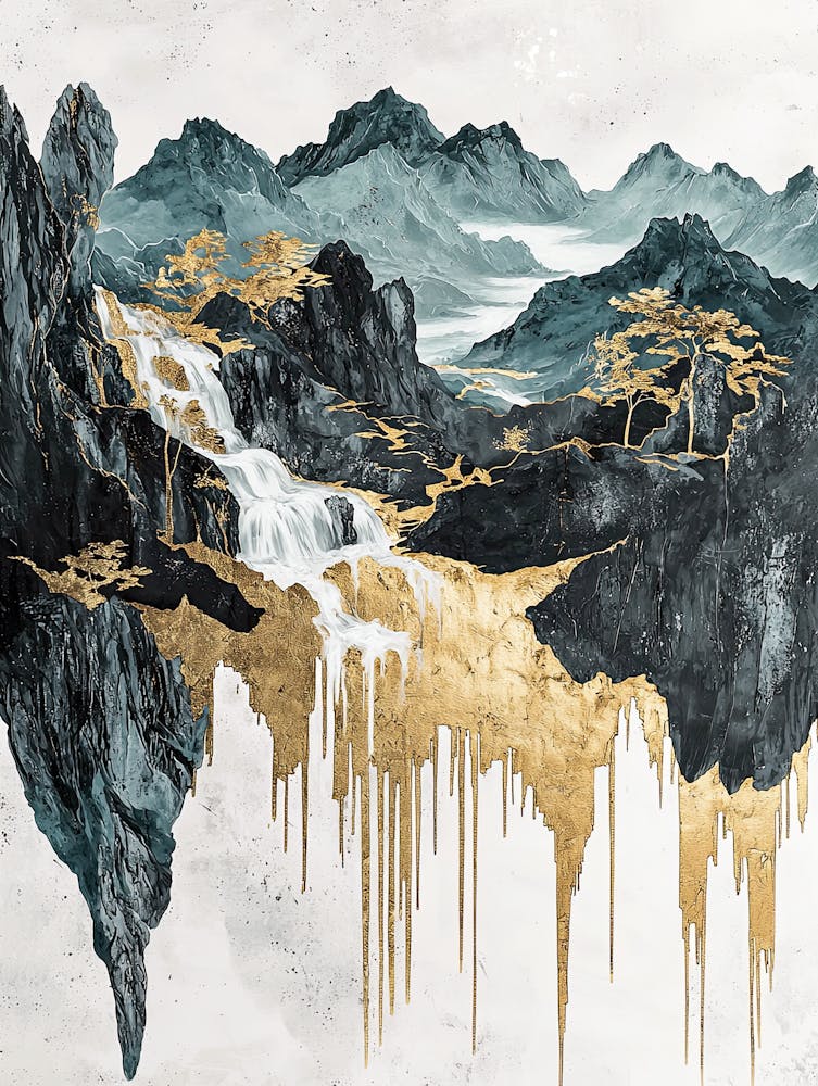 Alps In Gold Dreamlike Elegance