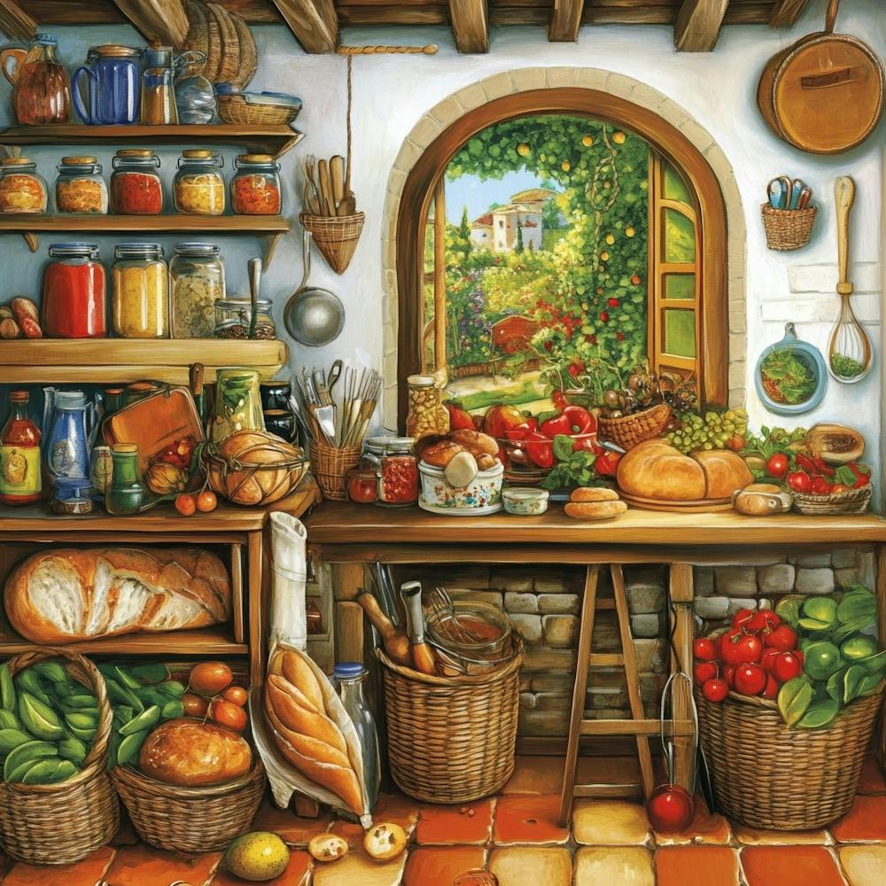 Kitchen In The Countryside Art