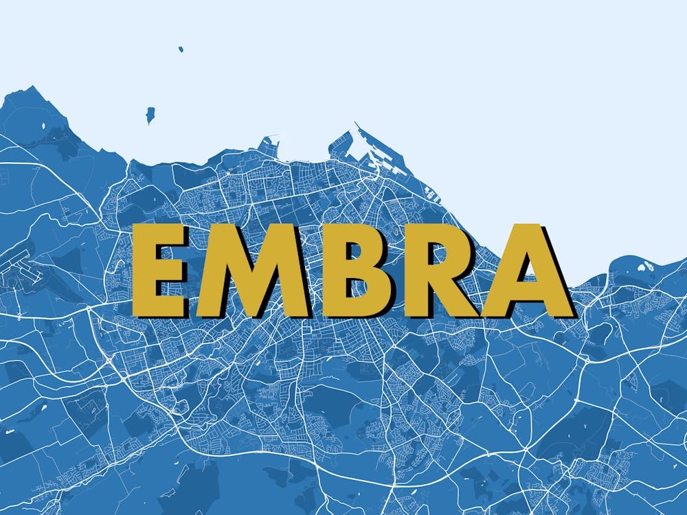 Embra Edinburgh Blue Map