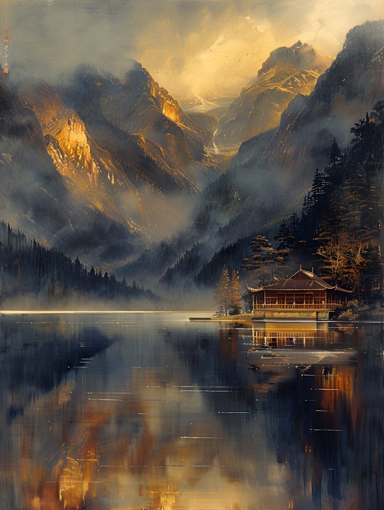 Lake In The Mountains 1