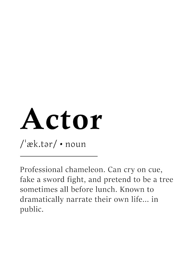 Actor Definition Poster - Dictionary