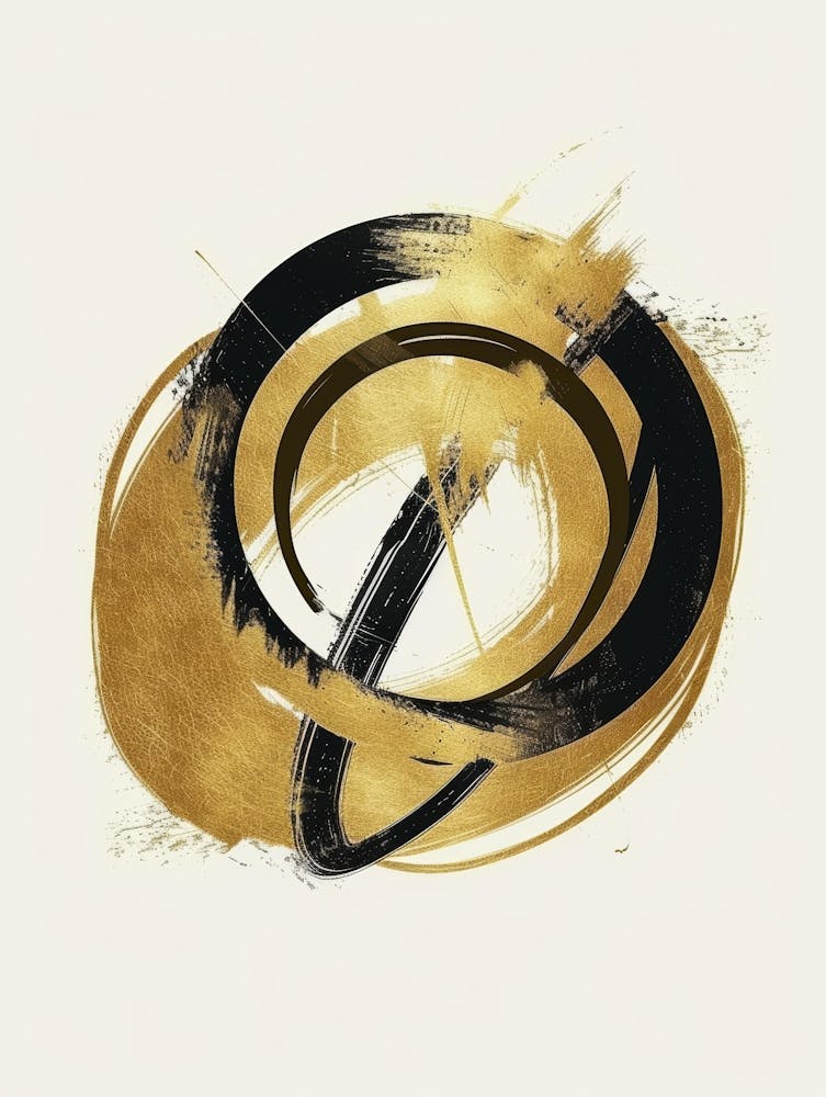 Circle Of Gold And Black