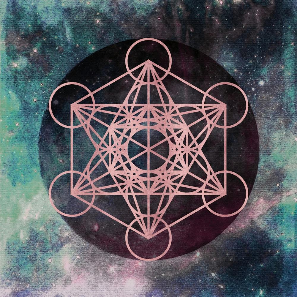 Metatron - Watercolor Boho Rose Gold Magick