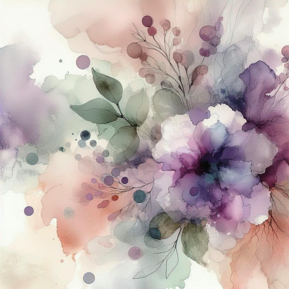 Abstract Watercolor Lilac Sage Lilac Olive Light Lilac Art Background 1