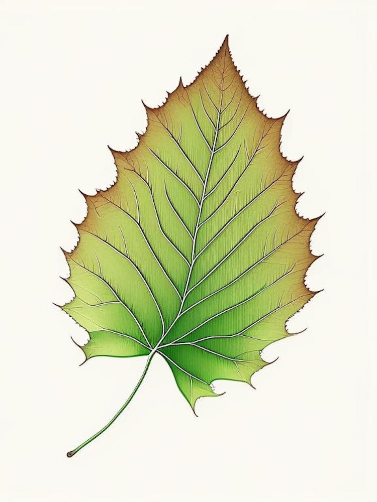 Feuille de Platane Tons Chauds