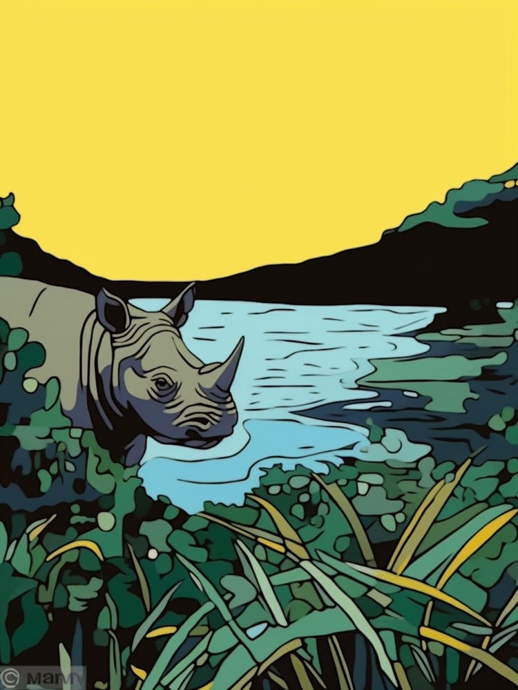 A Rhino In The Bushes 4